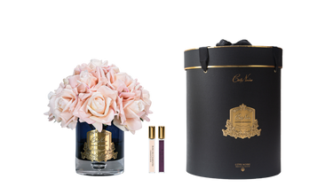 LTWB15 | Luxury Grand Bouquet Dark Glass - Gold Badge - Champgne Pink - Black Box